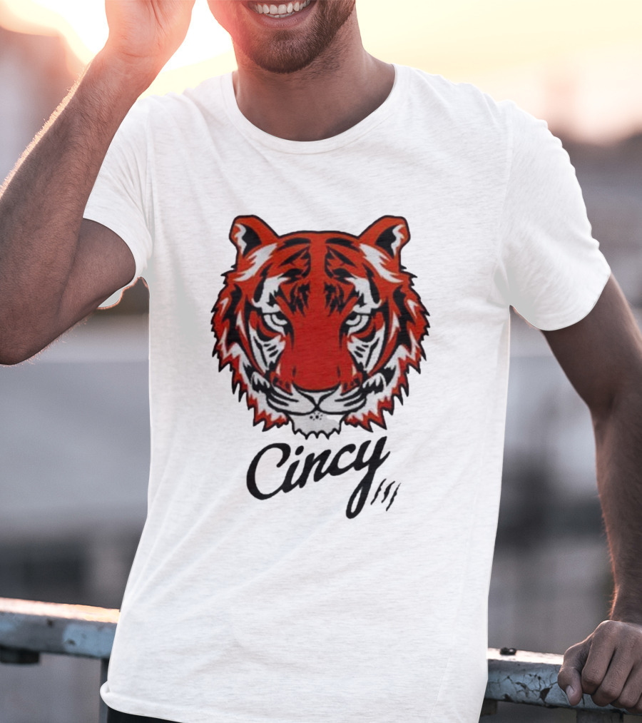 Cincinnati Bengals Cincy The Tiger Head T-Shirt