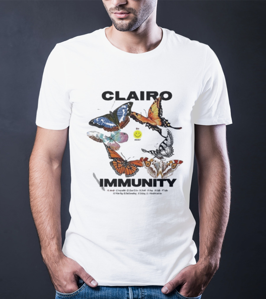Clairo Immunity Butterfly Smiley T-Shirt