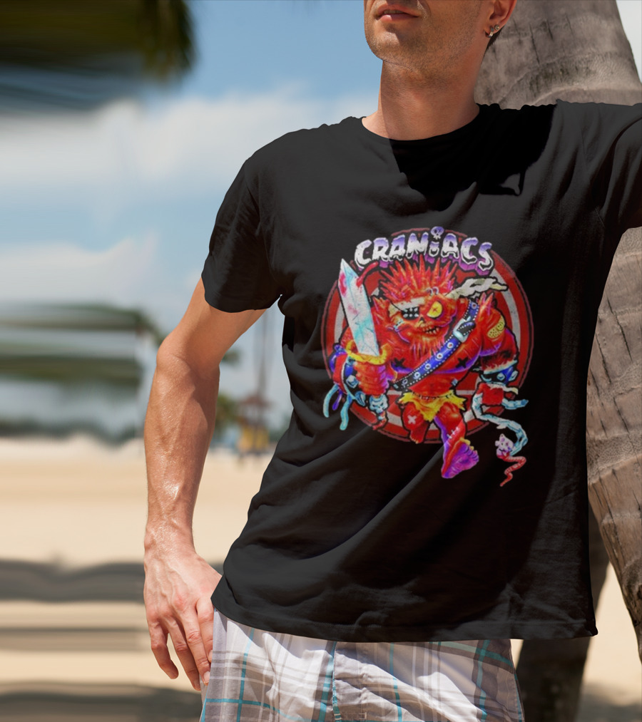 Craniacs Sonny Monster Warrior With Spiked Hair And Eye Patch Holding Sword T-Shirt