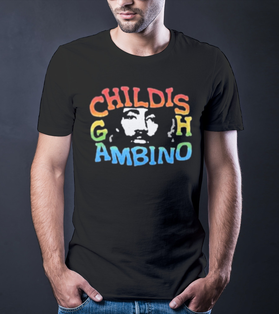 Childish Gambino Colorful Portrait The New World Tour T-Shirt