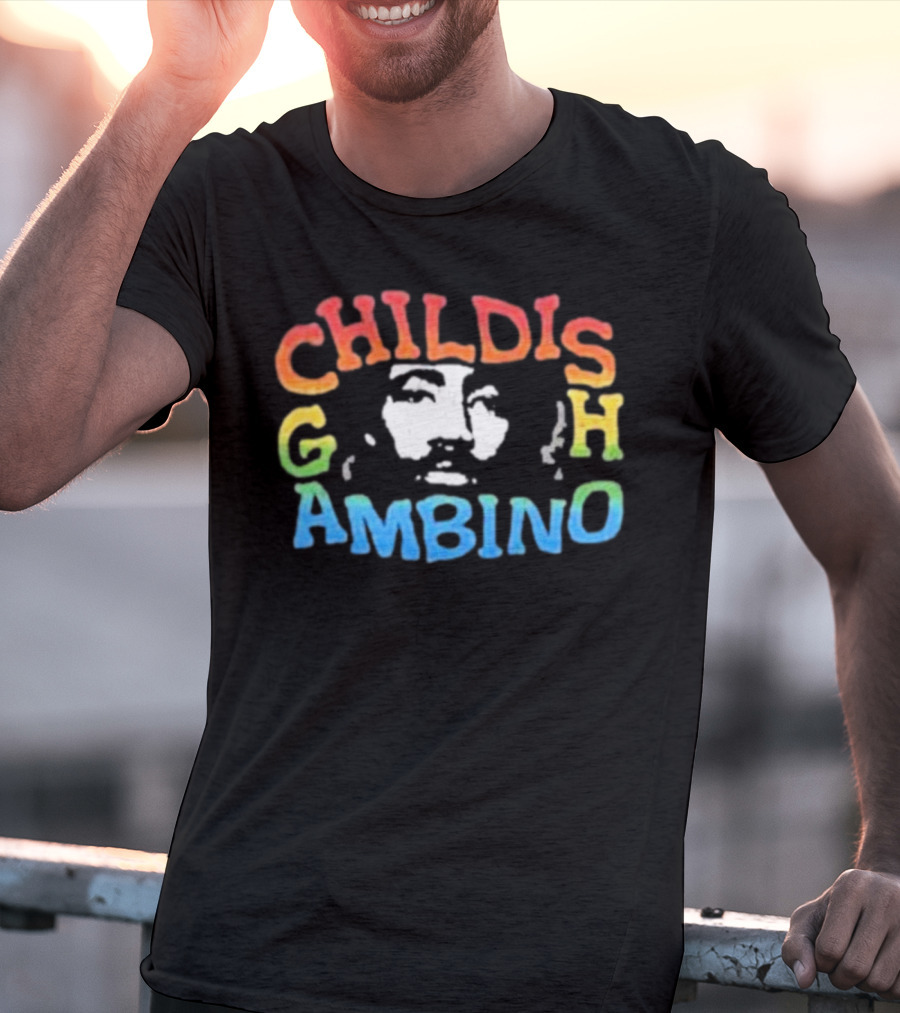 Childish Gambino Colorful Portrait The New World Tour T-Shirt