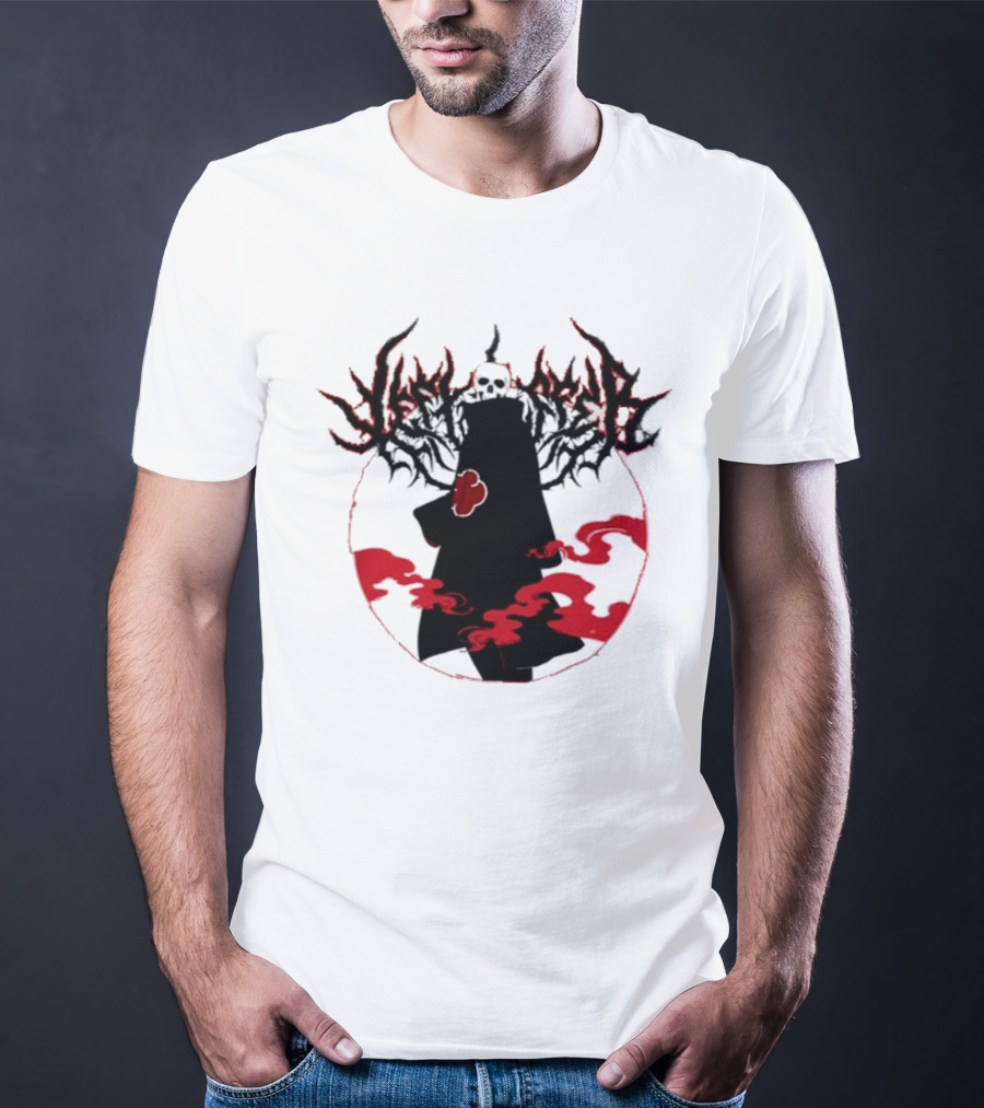 Left To Suffer Ninja Skull Shadow Red Cloud T-Shirt