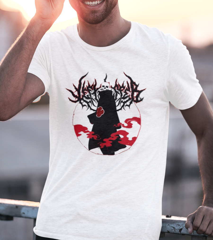 Left To Suffer Ninja Skull Shadow Red Cloud T-Shirt