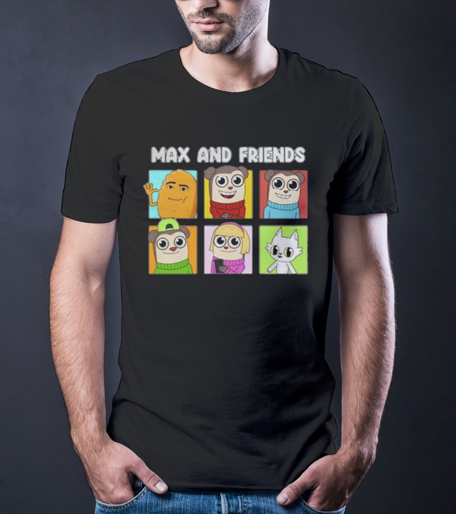 Max And Friends Cartoon Characters Collection T-Shirt