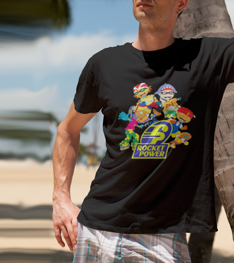 Rocket Power Cartoon Characters Action Scene T-Shirt