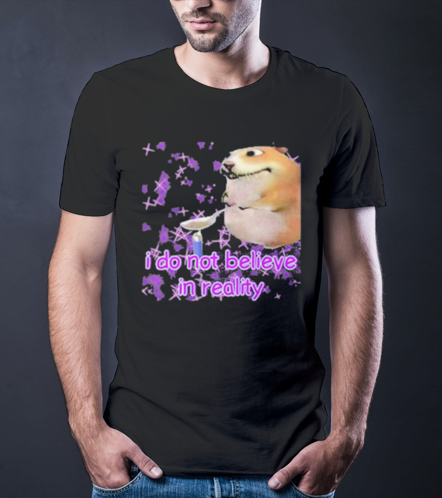I Do Not Believe In Reality Doge Spoon Purple Stars T-Shirt