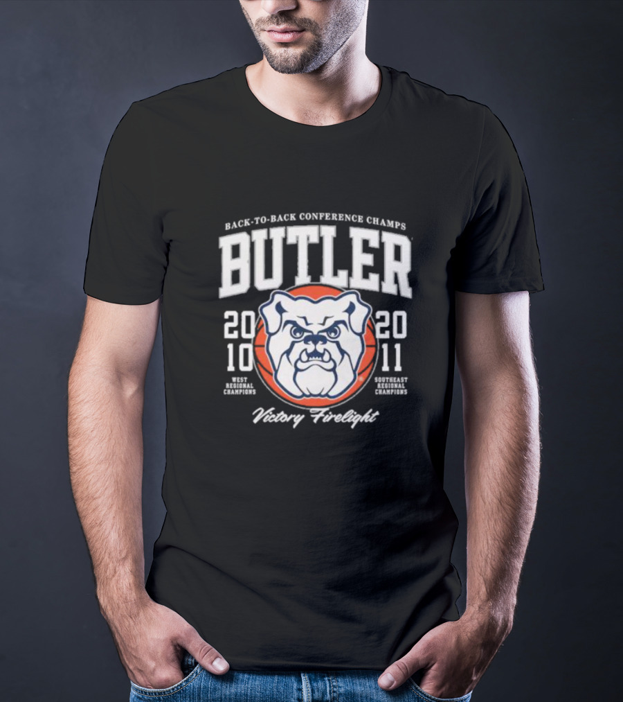 Back-to-Back Conference Champs Butler 2010 2011 Victory Firelight T-Shirt