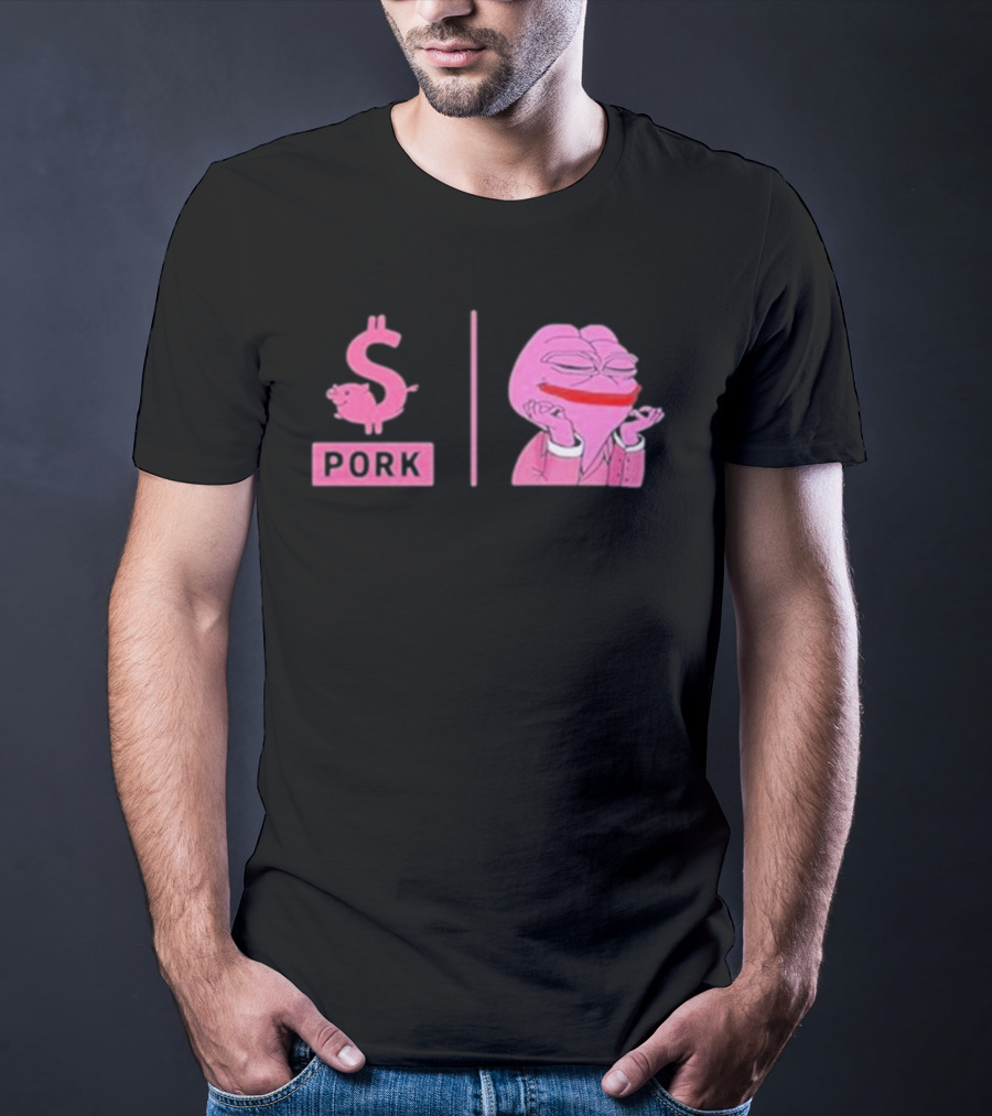 Pork $pork Pepe Meme Pink Frog T-Shirt