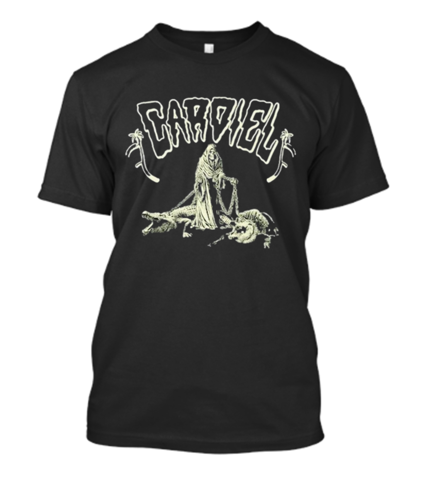 Cardiel Grim Reaper With Alligators And Skulls T-Shirt