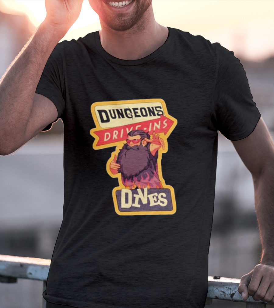 Dungeons Drive-Ins Dives Catskullery Senshi T-Shirt
