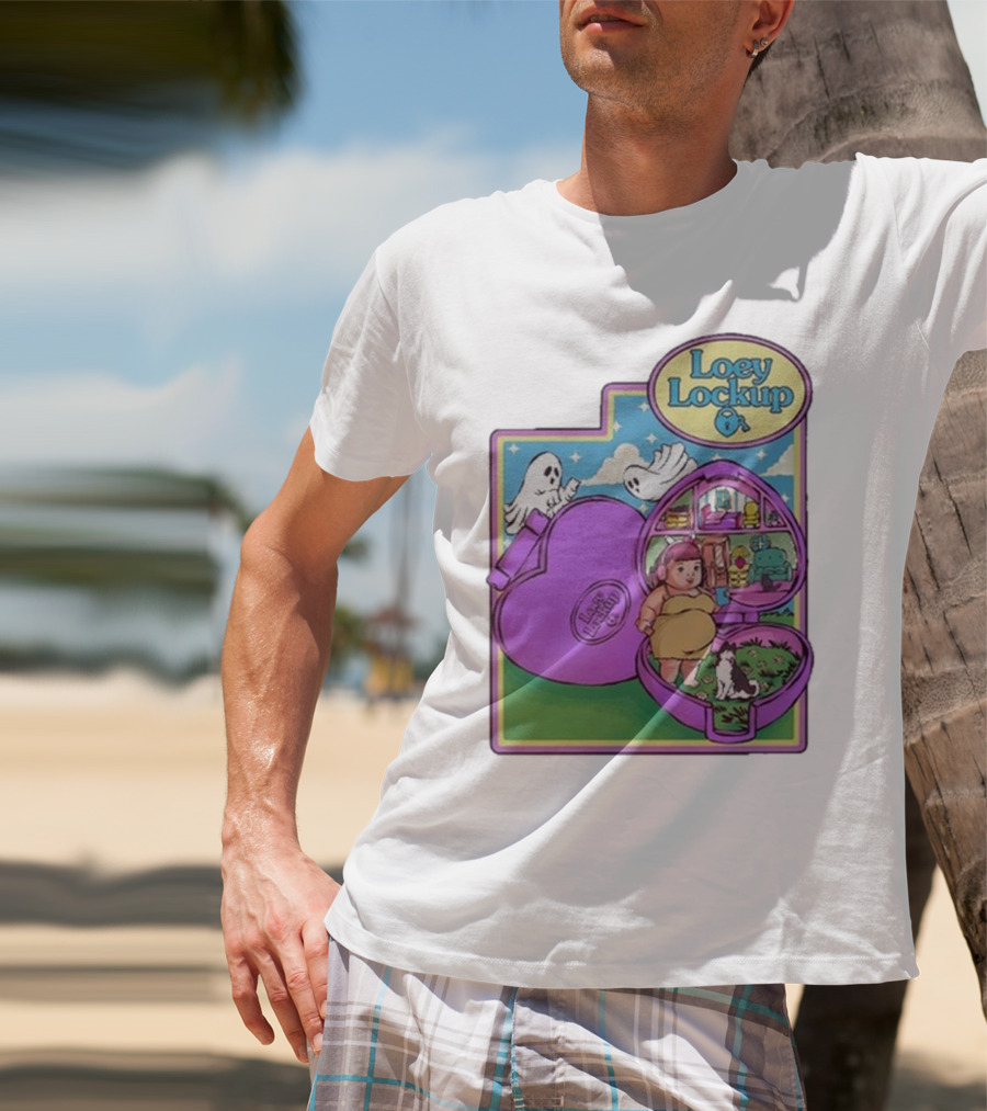 Loey Lane Loey Lockup Heart-Shaped Haunted Toy With Ghosts And Puppy T-Shirt