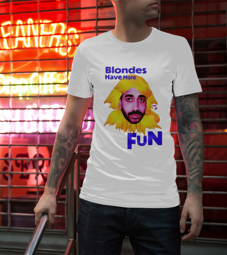 Blondes Have More Fun Face Yellow Hair T-Shirt