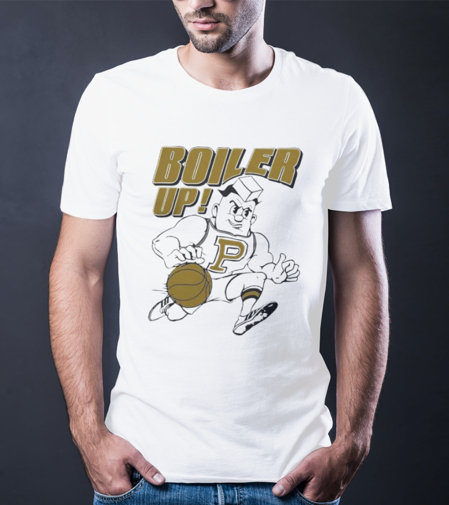 BOILER UP Basketball 70's Mascot P T-Shirt