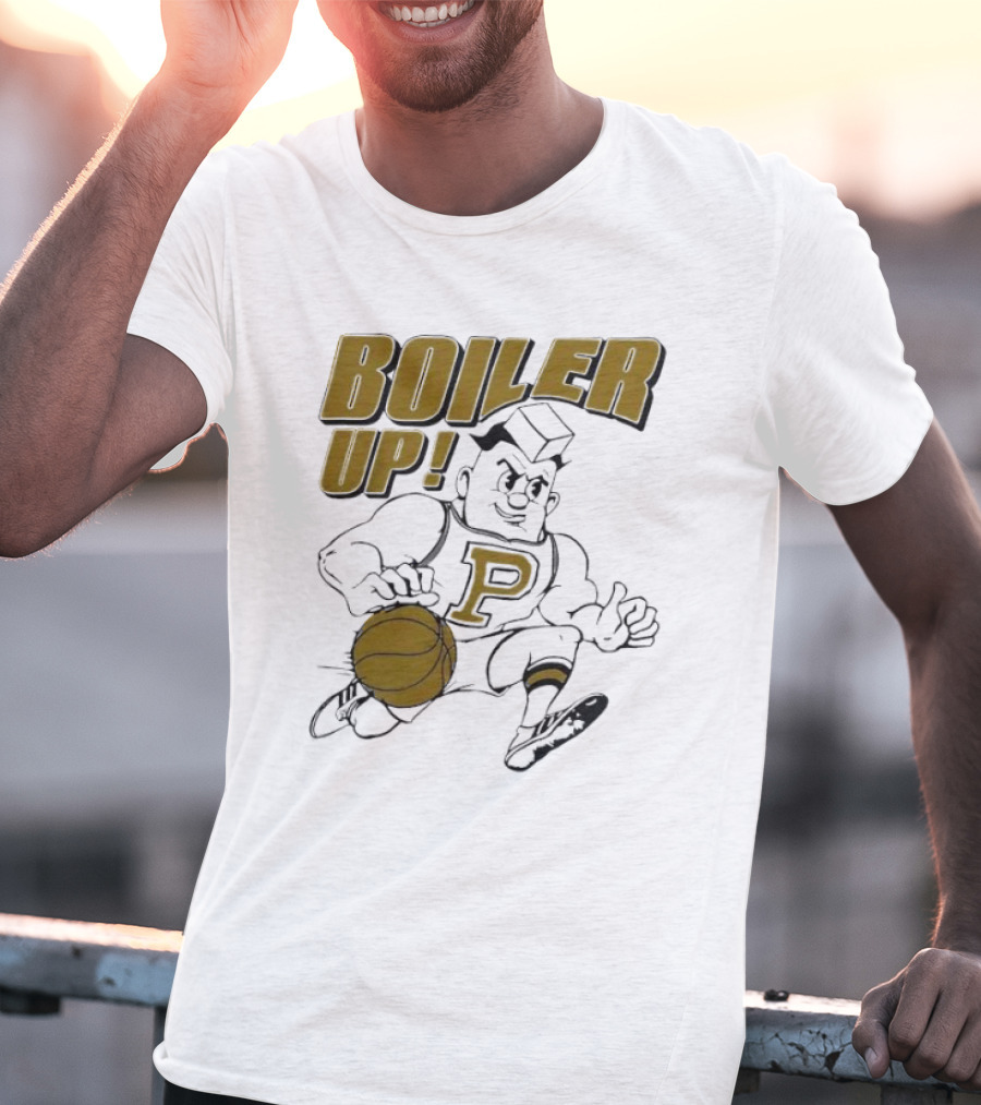 BOILER UP Basketball 70's Mascot P T-Shirt