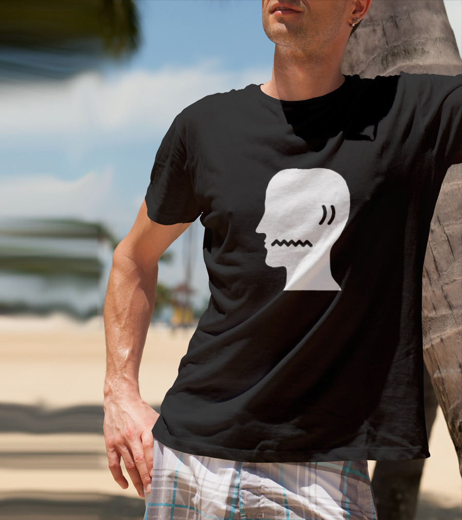 Brain Dead Head Profile Icon With Zigzag Mouth T-Shirt
