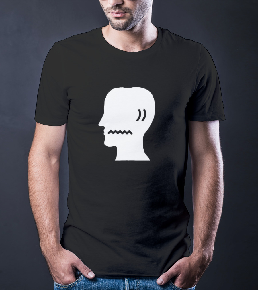 Brain Dead Head Profile Icon With Zigzag Mouth T-Shirt