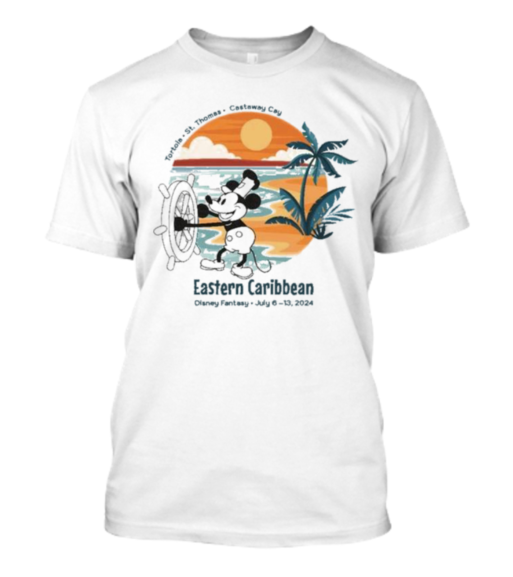 Tortola St. Thomas Castaway Cay Eastern Caribbean Disney Fantasy July 6-13 T-Shirt