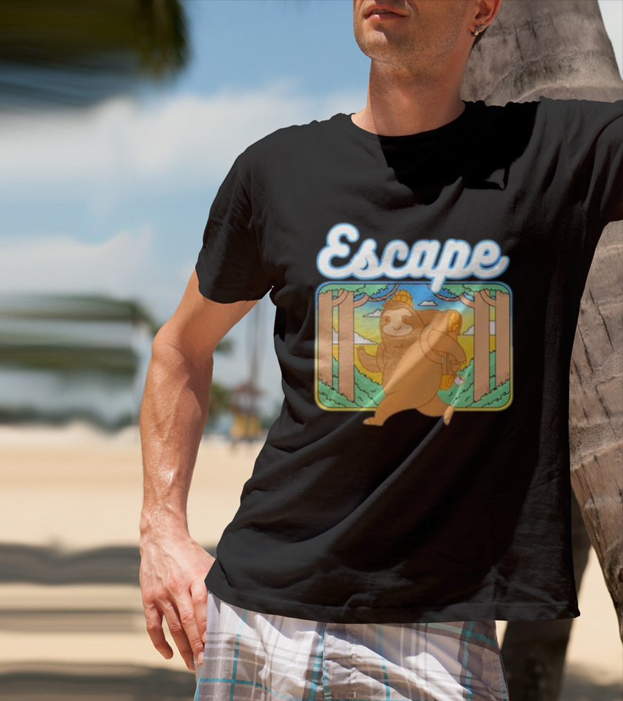 Escape The Ordinary Sloth Walking Through Nature T-Shirt