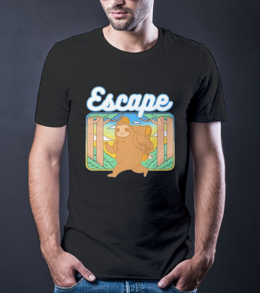 Escape The Ordinary Sloth Walking Through Nature T-Shirt
