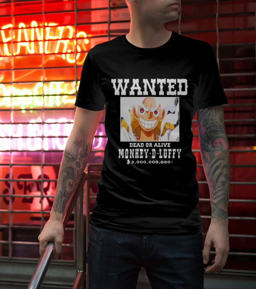 Wanted Dead Or Alive Monkey-D-Luffy $3,000,000,000 Funnyahhtees T-Shirt