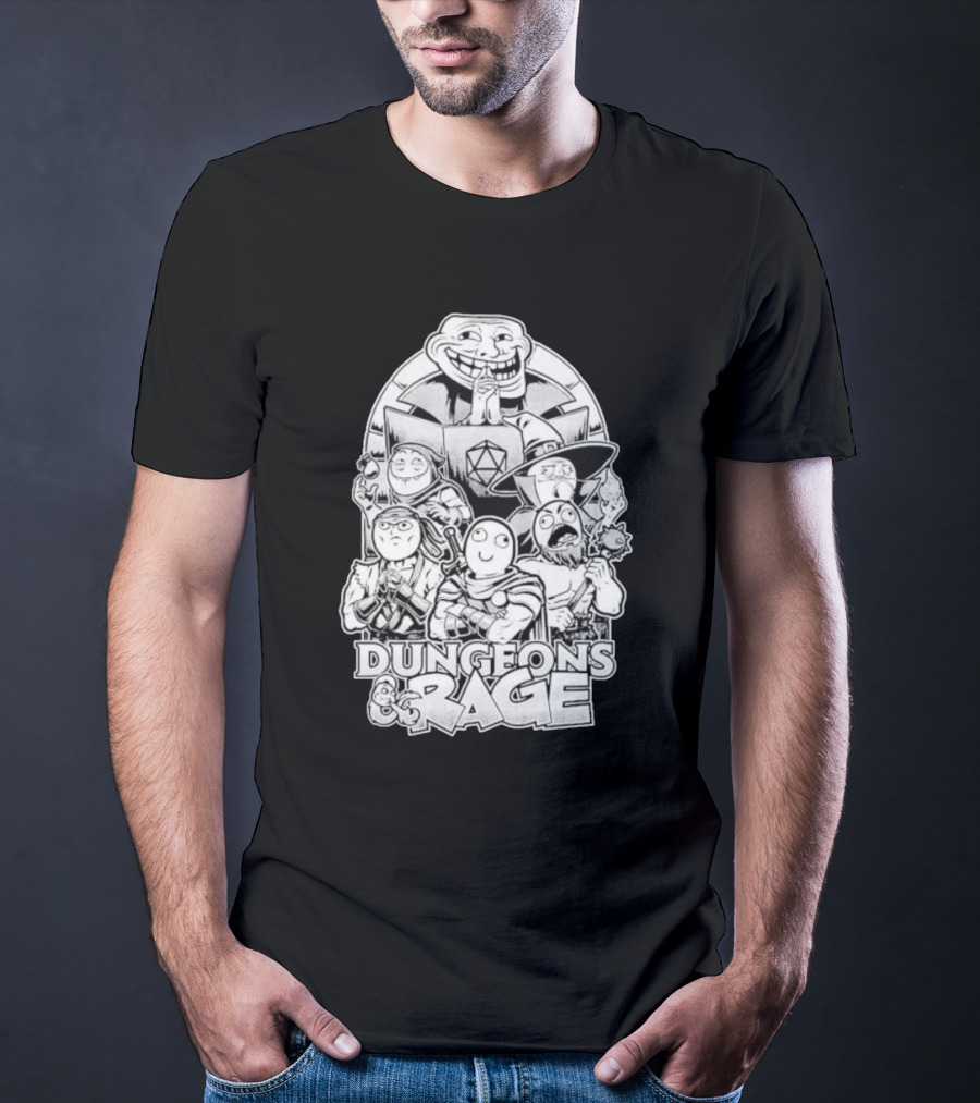 Dungeons And Rage Troll Face Meme Characters T-Shirt