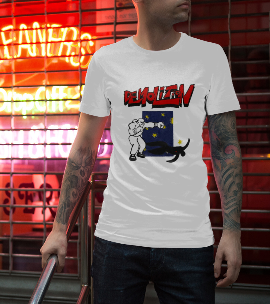 Demolition Extremely Good Boxing Punch Against Starry Night Shadow T-Shirt