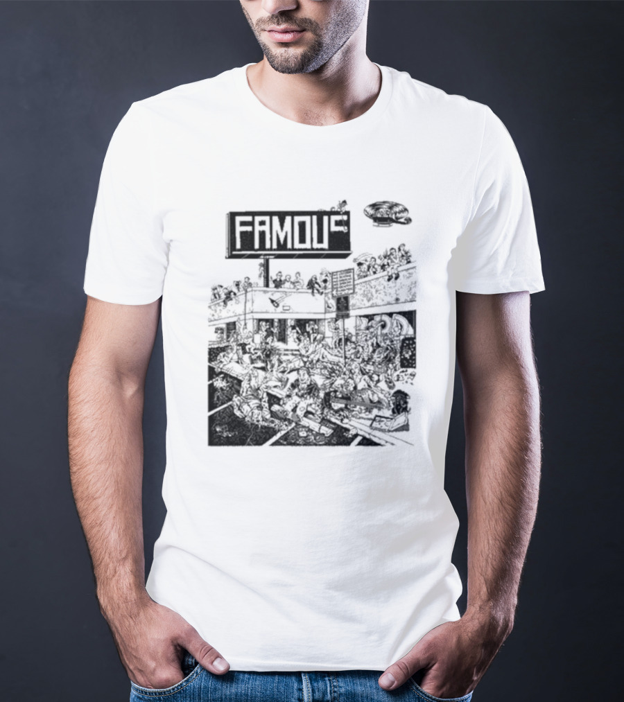 Famous Stars Chaos Scene In Urban Streetscape T-Shirt