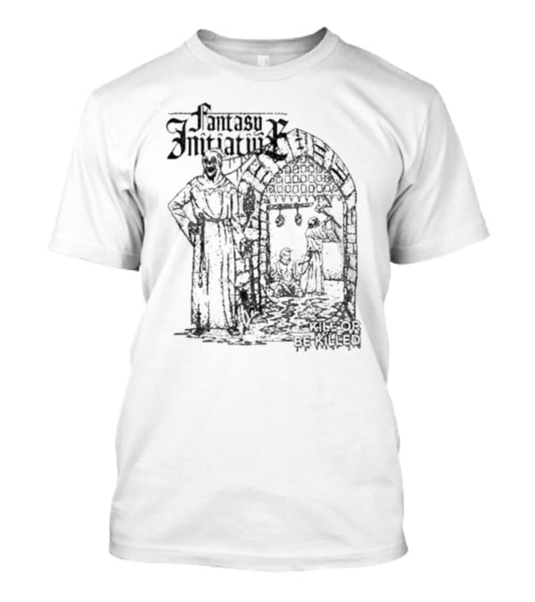 Fantasy Initiative Kill Or Be Killed Medieval Dungeon Scene T-Shirt