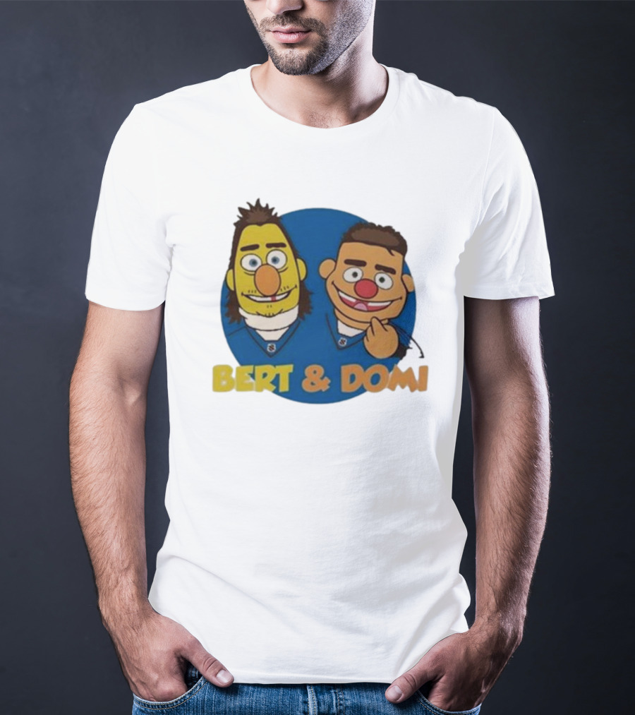 Bert And Domi Flowbuds Logo Cartoon T-Shirt