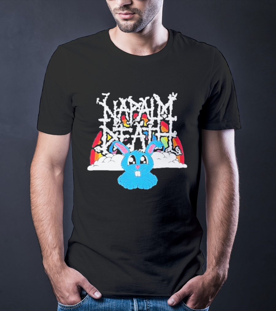 Napalm Death Rainbow Bunny Fobtours T-Shirt