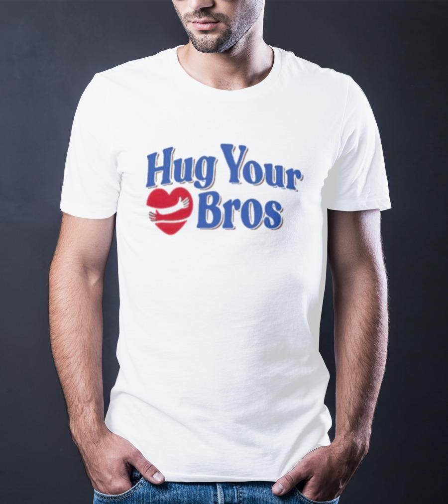 Friday Beers Hug Your Bros Heart Embrace T-Shirt