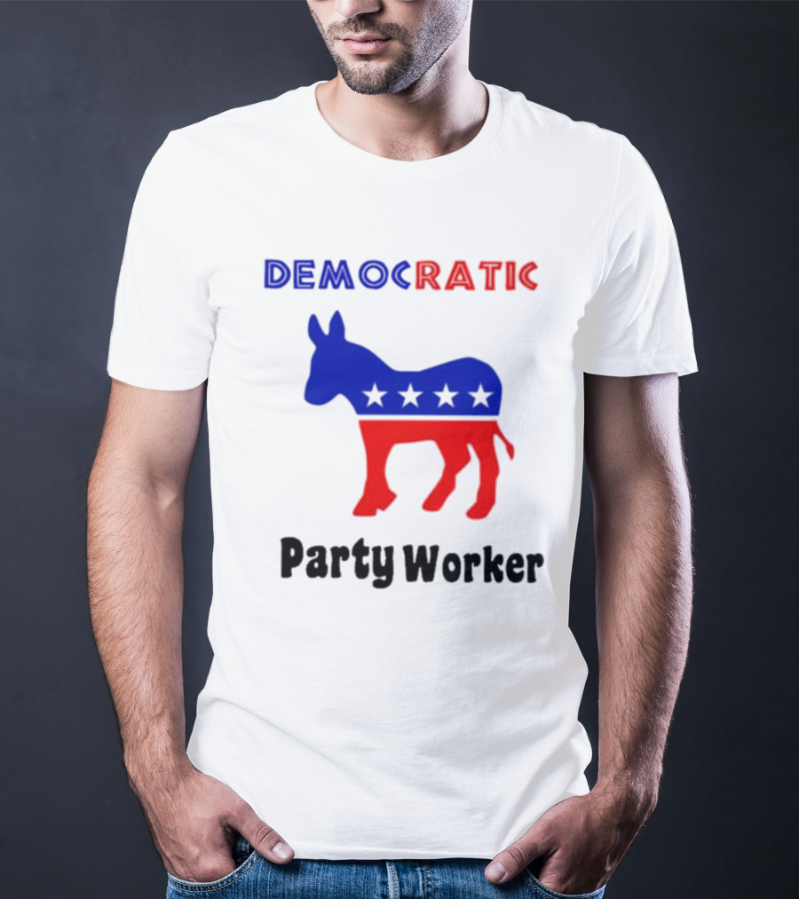 Democratic Party Worker Donkey Emblem T-Shirt