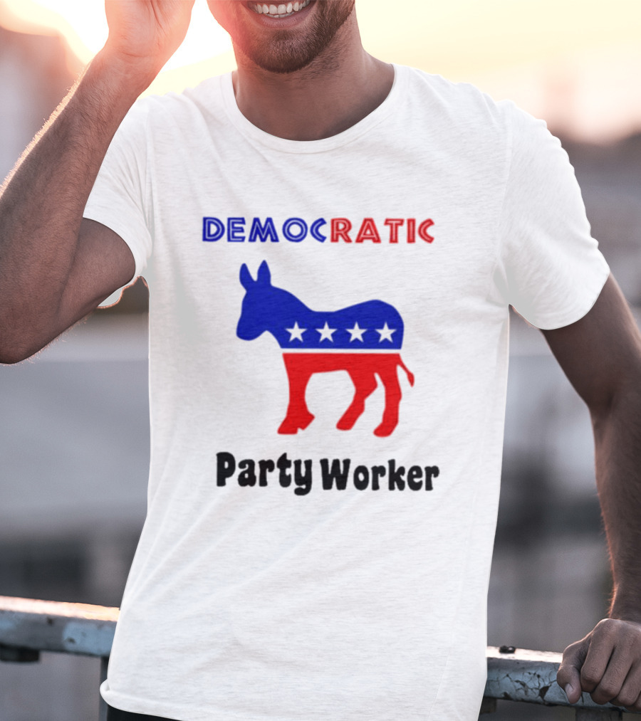 Democratic Party Worker Donkey Emblem T-Shirt