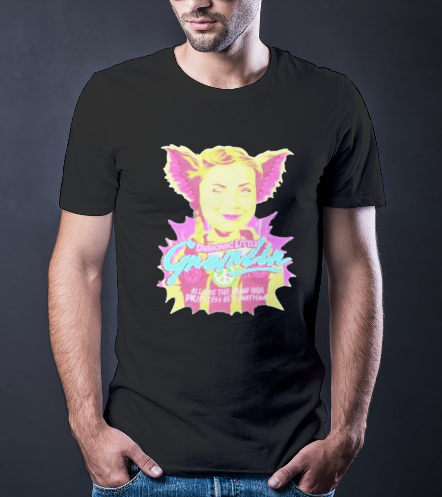 Demonic Little Gremlin All Hail The Grand High Priestess Of Climatism T-Shirt