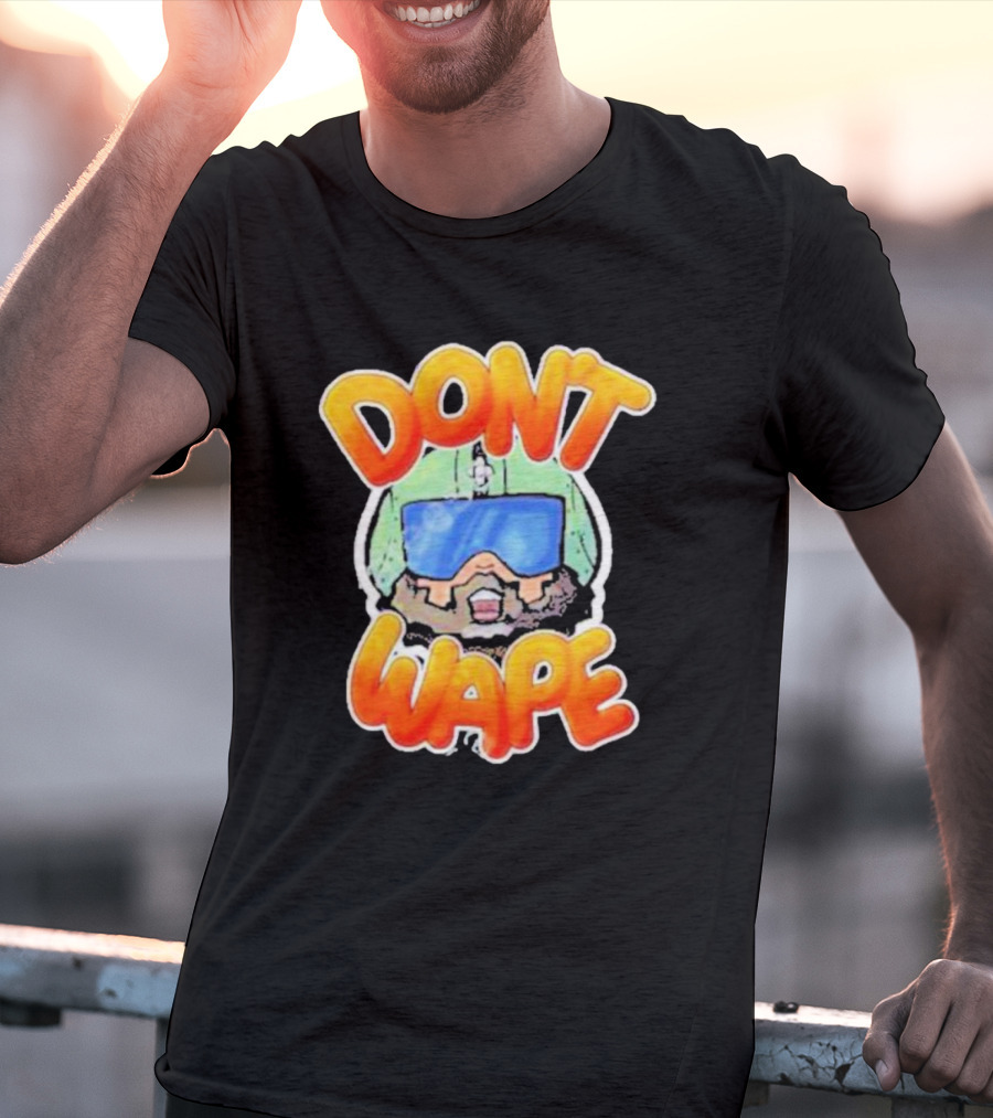 Dick Masterson Don't Wape Bearded Guy In Helmet With Goggles T-Shirt