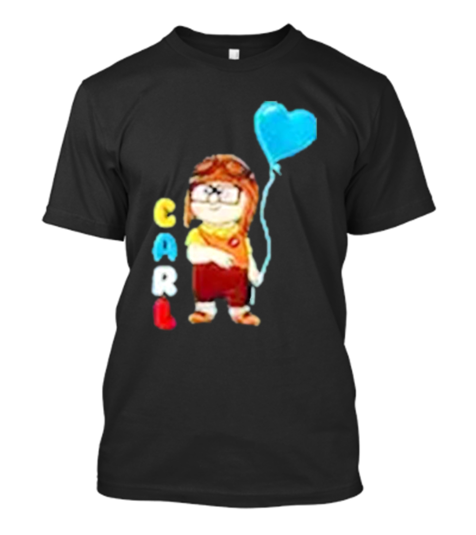 Disney Pixar Up Carl Holding Heart Balloon Couples T-Shirt