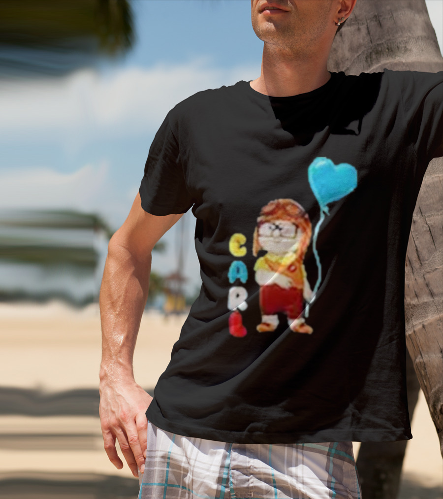 Disney Pixar Up Carl Holding Heart Balloon Couples T-Shirt