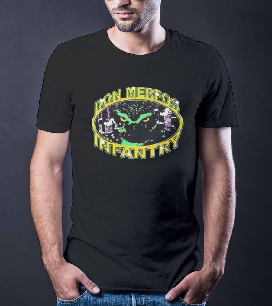 Don Merfos Infantry Owl Eyes Icon Oval Frame T-Shirt
