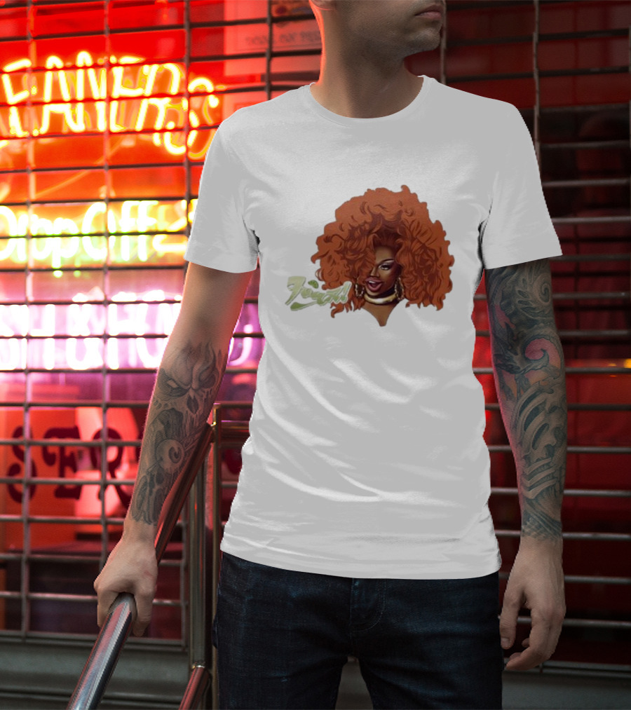 Drag Queen Sunami Foam Iconic Curly Hair T-Shirt