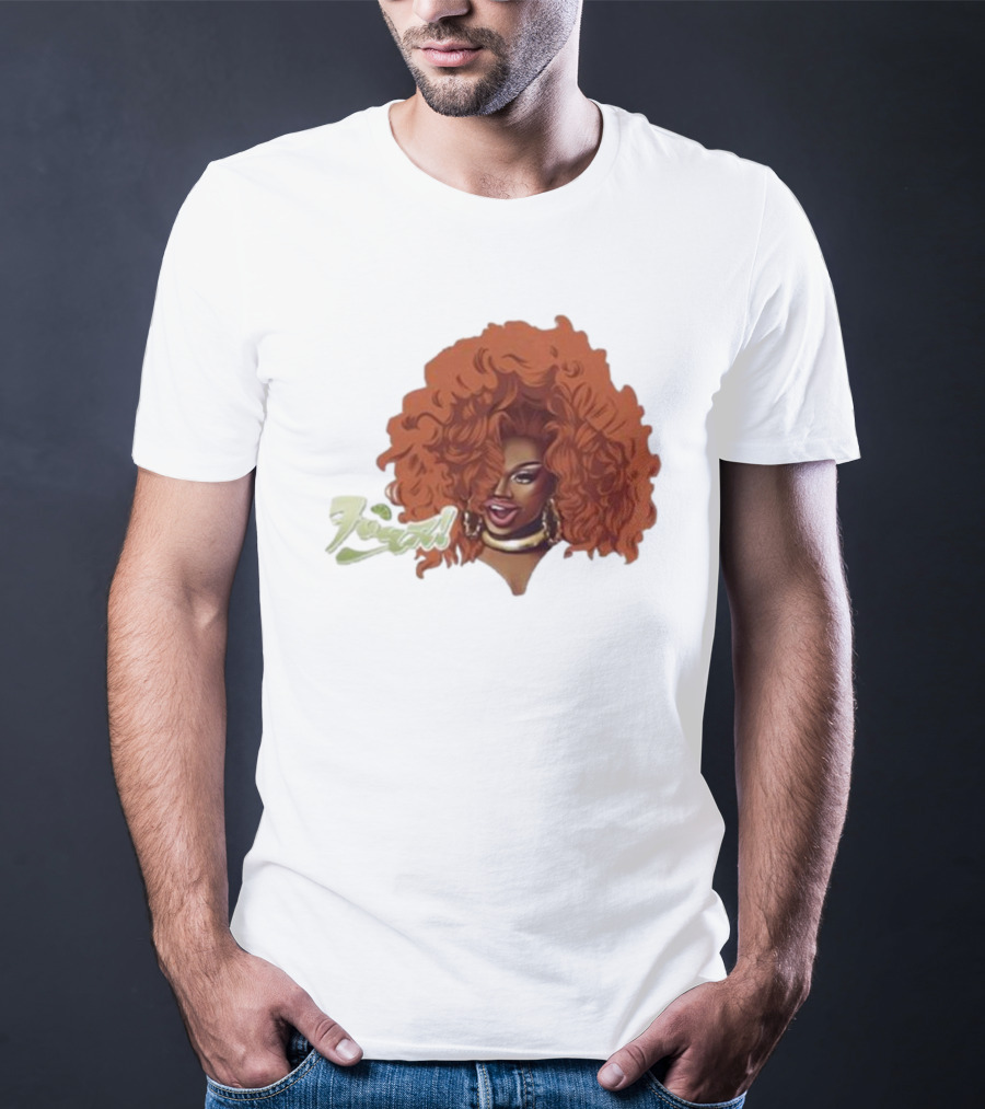 Drag Queen Sunami Foam Iconic Curly Hair T-Shirt
