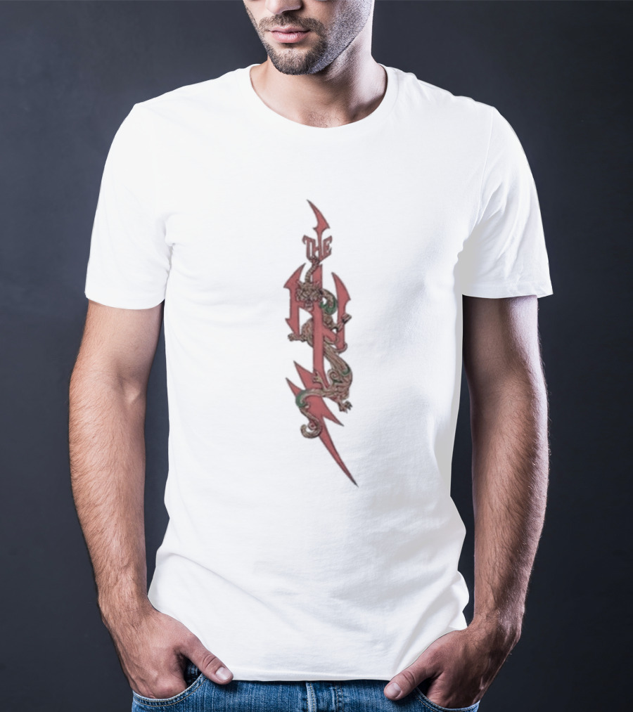 The Hu Dragon Emblem Red Lightning T-Shirt