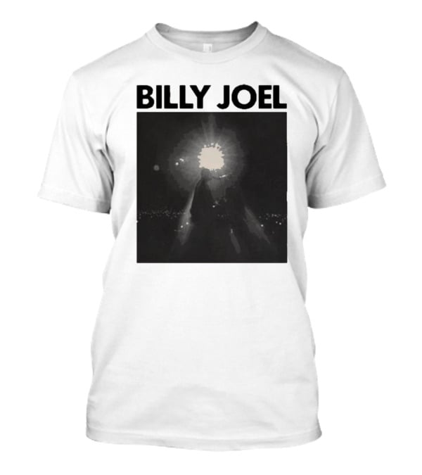 Billy Joel Concert Photo With Bright Light Backdrop T-Shirt