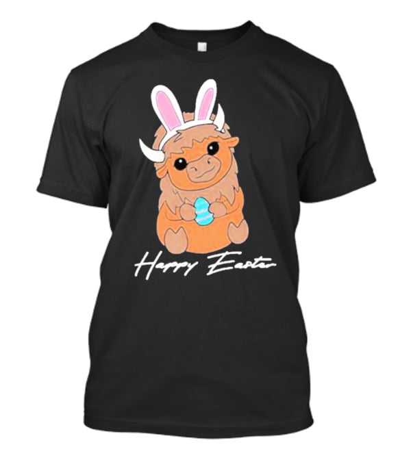 Happy Easter Buffalo Bunny With Ears And Egg T-Shirt