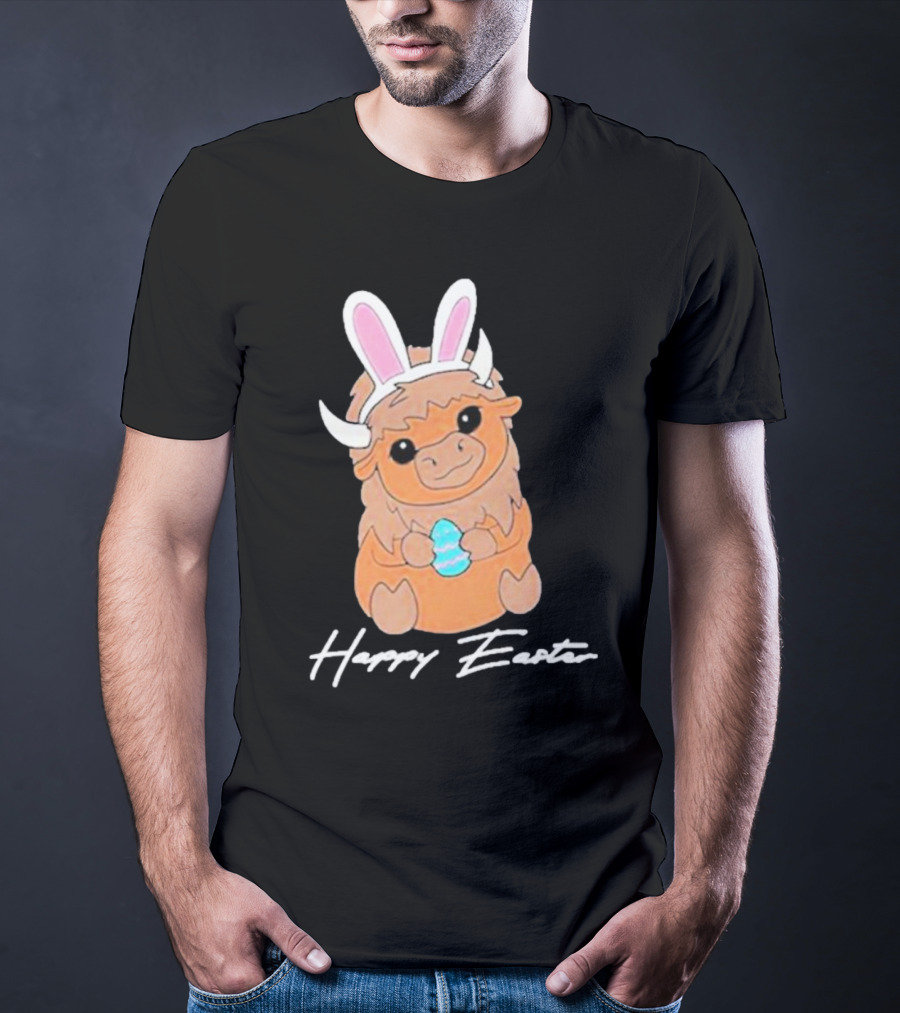 Happy Easter Buffalo Bunny With Ears And Egg T-Shirt