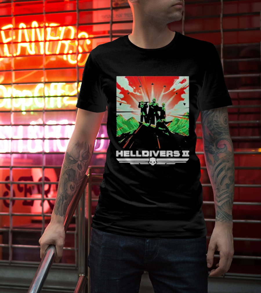 HELLDIVERS II Colorful Video Game Artwork T-Shirt