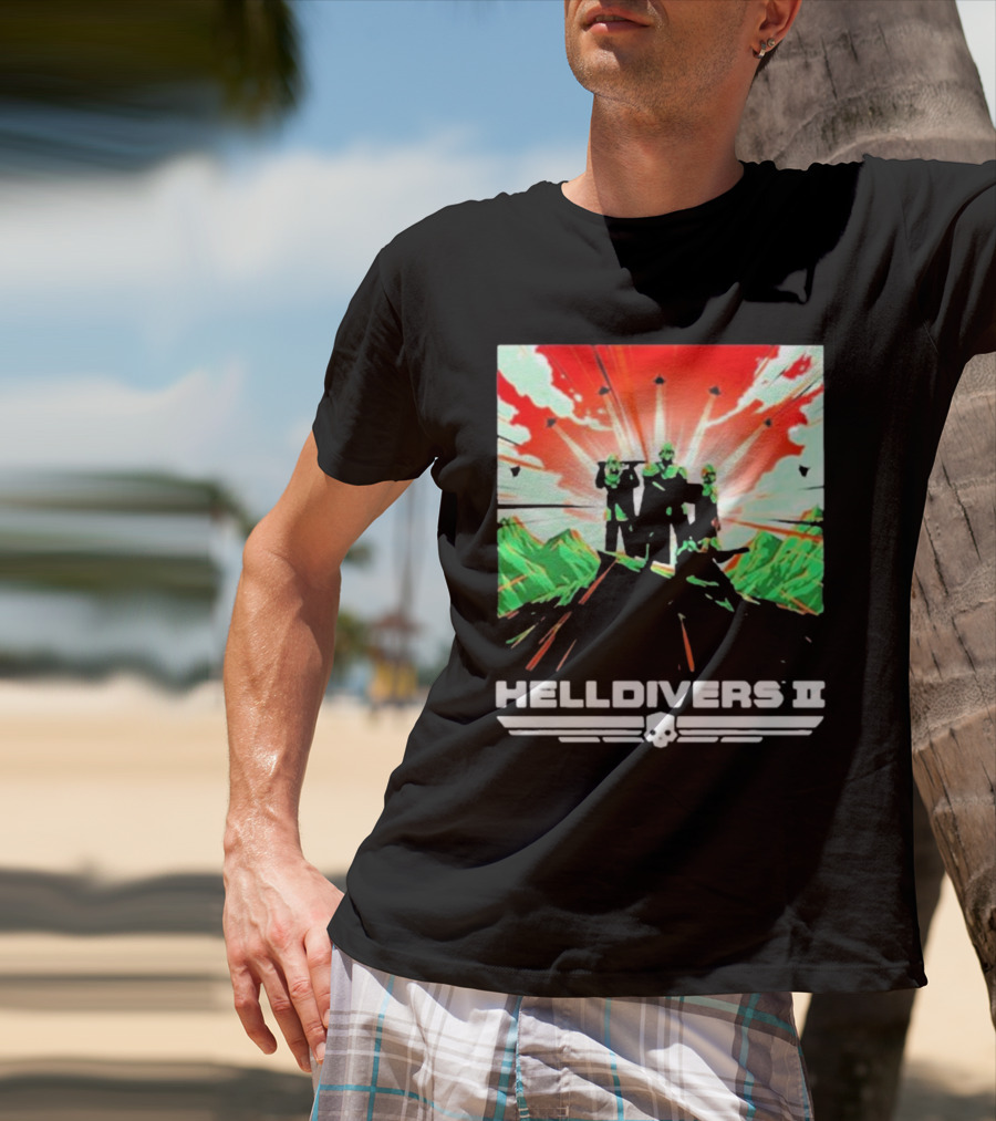 HELLDIVERS II Colorful Video Game Artwork T-Shirt