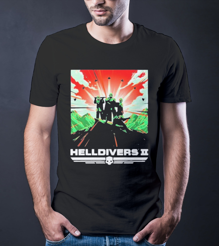HELLDIVERS II Colorful Video Game Artwork T-Shirt