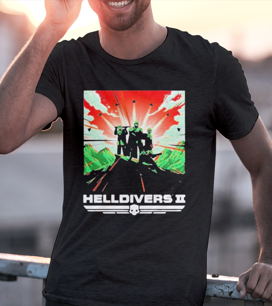 HELLDIVERS II Colorful Video Game Artwork T-Shirt