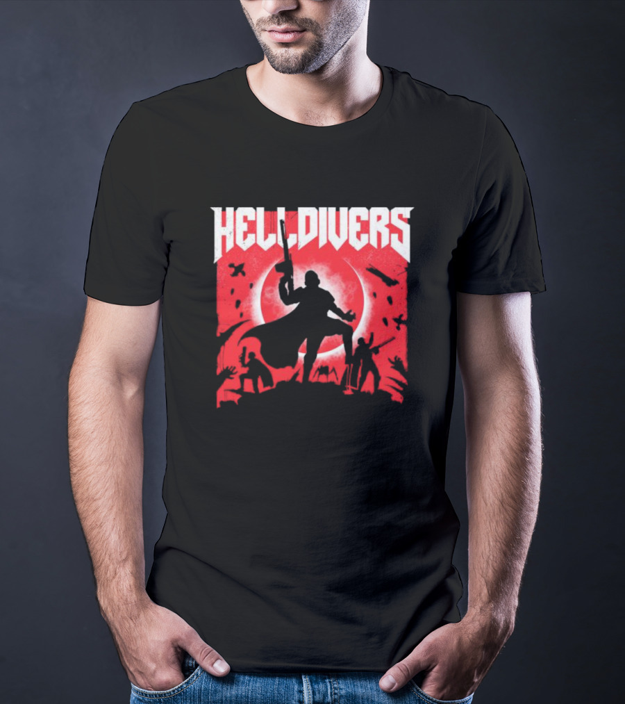 Helldivers Red Moon Battle T-Shirt