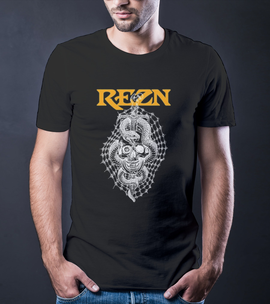 Hello Rezn Skull And Snake Web T-Shirt